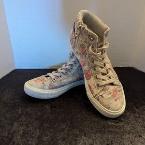 Blowfish Pink and White Floral Sneakers